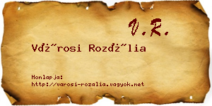 Városi Rozália névjegykártya