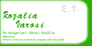 rozalia varosi business card