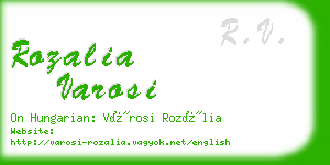 rozalia varosi business card